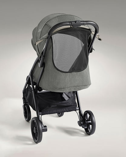 Joie Parcel LX Lightweight Stroller-One Hand Fold-Flat Reclining Seat-Car Seat Compatible-Mesh Window On Canopy-2 Years Warranty-For 0 to 4Y (Upto 22 Kg)-Evergreen