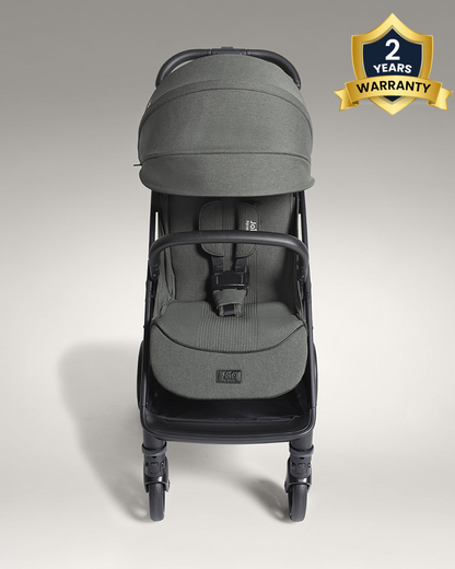 Joie Parcel LX Lightweight Stroller-One Hand Fold-Flat Reclining Seat-Car Seat Compatible-Mesh Window On Canopy-2 Years Warranty-For 0 to 4Y (Upto 22 Kg)-Evergreen