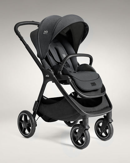 Joie Finiti Baby Stroller-Height Adjustable Handle Height-Reversible & Flat Reclining Seat-Travel System Compatible-2 Years Warranty-For 0 to 4Y (Upto 22 Kg)-Ebony