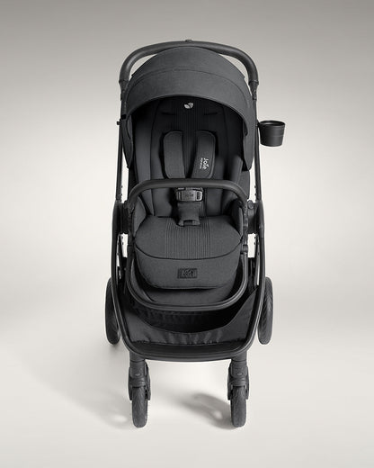 Joie Finiti Baby Stroller-Height Adjustable Handle Height-Reversible & Flat Reclining Seat-Travel System Compatible-2 Years Warranty-For 0 to 4Y (Upto 22 Kg)-Ebony
