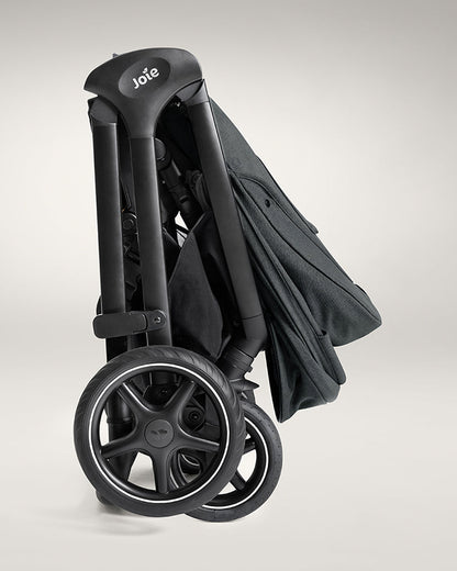 Joie Finiti Baby Stroller-Height Adjustable Handle Height-Reversible & Flat Reclining Seat-Travel System Compatible-2 Years Warranty-For 0 to 4Y (Upto 22 Kg)-Ebony