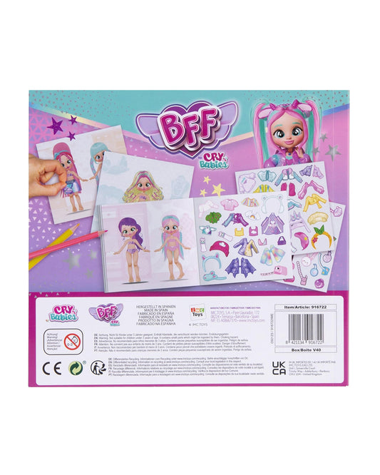 IMC Cry Babies Best Friends Forever Fashion Sticker Book-Art & Craft Kit-250+ Stickers-36M+