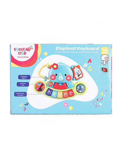 Shooting Star Elephant Keyboard Musical Toy-2 Distinct Modes-Promotes Cognitive Development-6M+