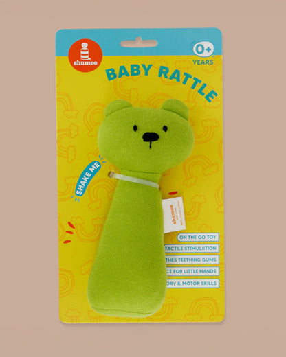 Shumee Bear Plush Rattle Toy-Enhances Motor Skills-0M+