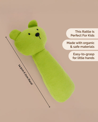 Shumee Bear Plush Rattle Toy-Enhances Motor Skills-0M+