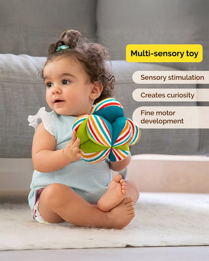 Shumee Plush Clutch Ball-Soft Toy With Rattle-Enhances Sensory Stimulation-0M+