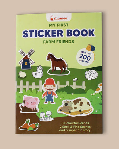 Shumee Farm Friends Sticker Book-Art & Craft Kit-200+ Stickers-Encourage Creative Expression-36M+