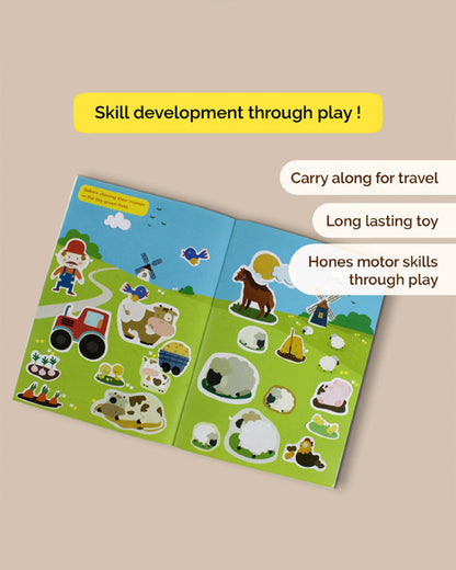 Shumee Farm Friends Sticker Book-Art & Craft Kit-200+ Stickers-Encourage Creative Expression-36M+