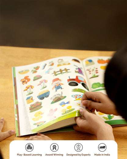 Shumee Farm Friends Sticker Book-Art & Craft Kit-200+ Stickers-Encourage Creative Expression-36M+