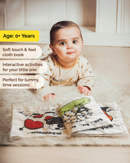 Shumee Baby's First Book-Soft Sensory Cloth Book-8 Fun Activities-Learning & Educational Toys-0M+