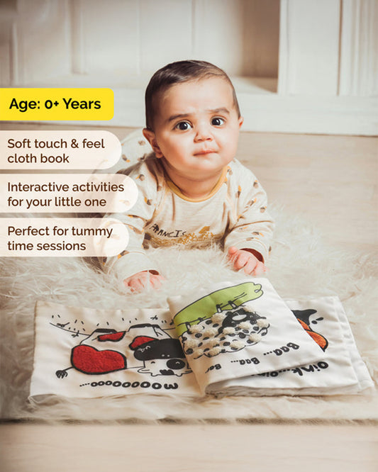 Shumee Baby's First Book-Soft Sensory Cloth Book-8 Fun Activities-Learning & Educational Toys-0M+