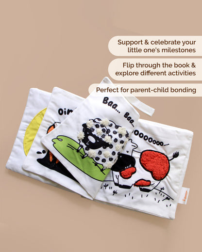 Shumee Baby's First Book-Soft Sensory Cloth Book-8 Fun Activities-Learning & Educational Toys-0M+