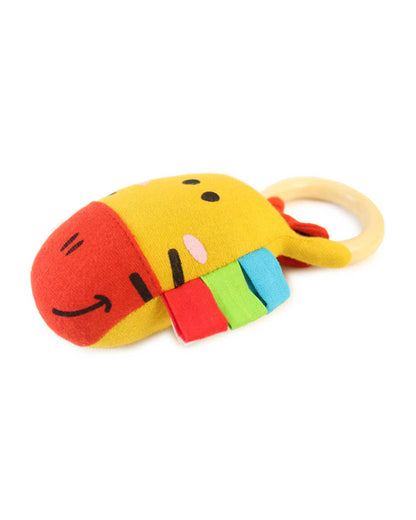 Shumee Baby Giraffe Rattle & Teether Ring Toy-Non Toxic-0M+