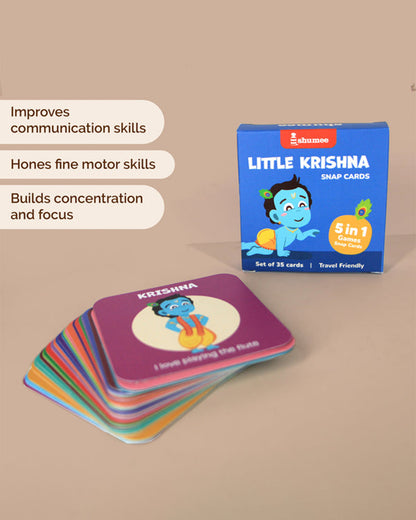 Shumee Little Krishna Snap Card-35 Cards-Develops Social Skills-Learning & Educational Toys-4Y+
