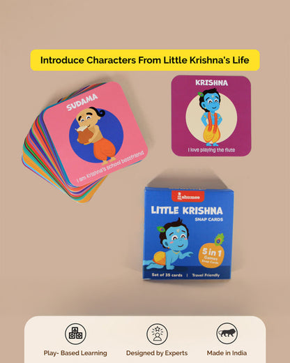 Shumee Little Krishna Snap Card-35 Cards-Develops Social Skills-Learning & Educational Toys-4Y+
