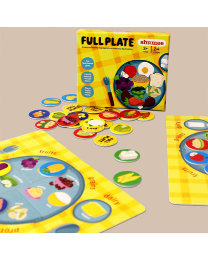 Shumee Full Plate Double Sided Board Game-Puzzle-Includes 44 Food Tokens-Learning & Educational Toys-36M+