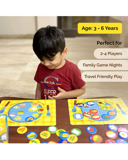 Shumee Full Plate Double Sided Board Game-Puzzle-Includes 44 Food Tokens-Learning & Educational Toys-36M+