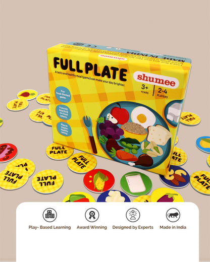 Shumee Full Plate Double Sided Board Game-Puzzle-Includes 44 Food Tokens-Learning & Educational Toys-36M+