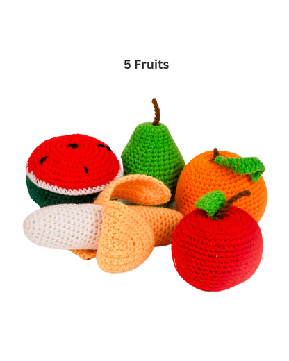 Nesta Toys Crochet Fruits & Vegetable-Pretend & Play Toy-Includes 10 Pieces-Enhances Role Play-12M+