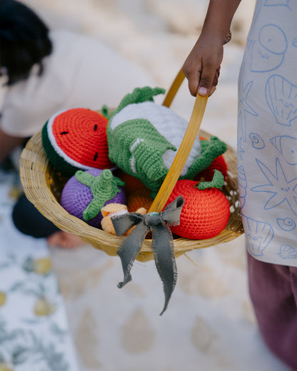 Nesta Toys Crochet Fruits & Vegetable-Pretend & Play Toy-Includes 10 Pieces-Enhances Role Play-12M+