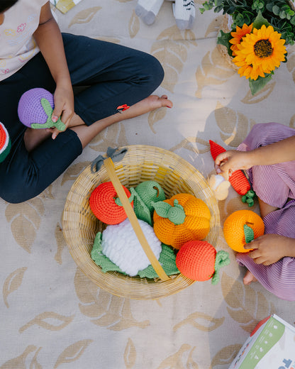Nesta Toys Crochet Fruits & Vegetable-Pretend & Play Toy-Includes 10 Pieces-Enhances Role Play-12M+