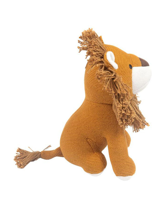 Nesta Toys Leo The Lion-Knitted Cotton Soft Toy-Encourages Imaginative Play-0M+