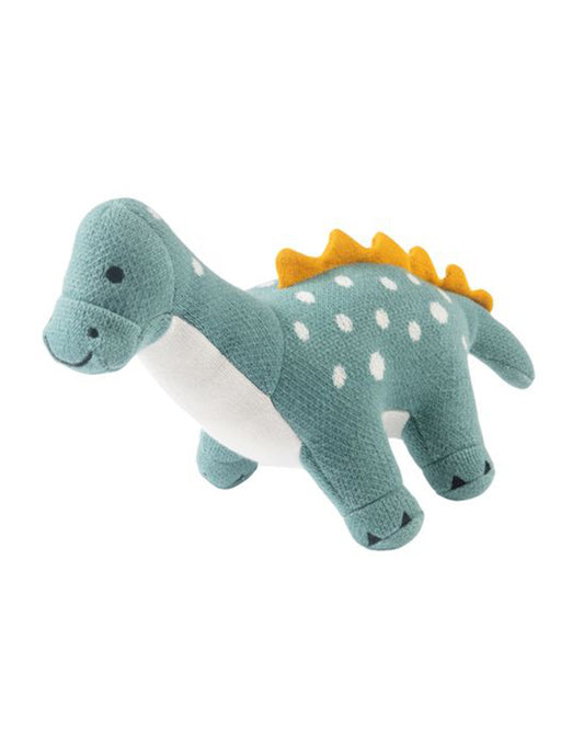 Nesta Toys Dippy The Dino-Knitted Cotton Soft Toy-Encourages Imaginative Play-0M+