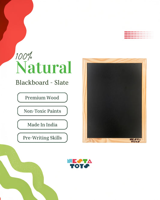 Nesta Toys Double Sided Blackboard Slate-Art & Craft Kit-Enhances Creativity-6M+