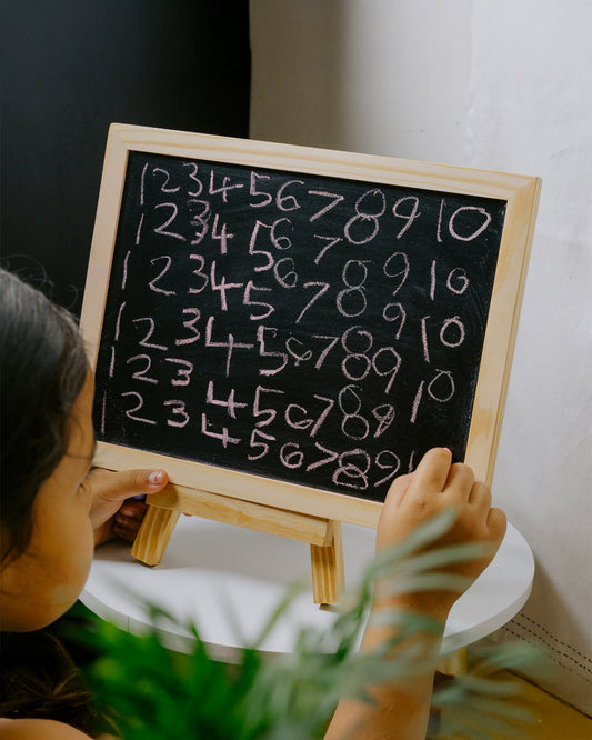 Nesta Toys Double Sided Blackboard Slate-Art & Craft Kit-Enhances Creativity-6M+