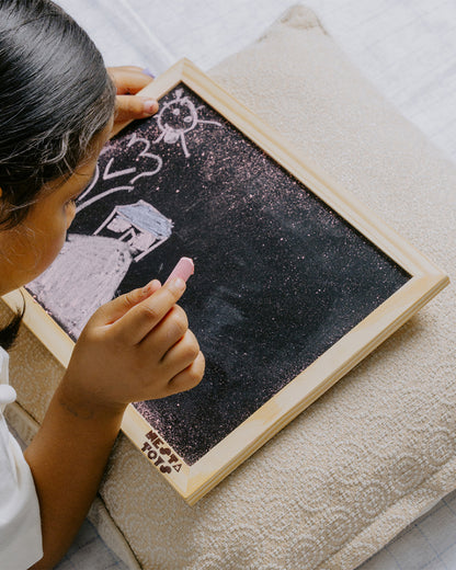 Nesta Toys Double Sided Blackboard Slate-Art & Craft Kit-Enhances Creativity-6M+