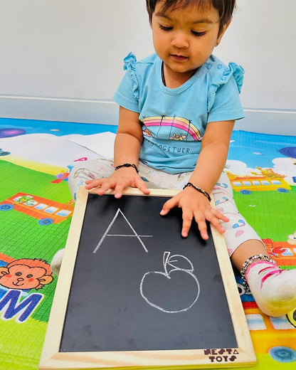 Nesta Toys Double Sided Blackboard Slate-Art & Craft Kit-Enhances Creativity-6M+