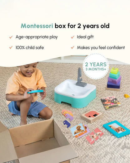 Curious Cub Montessori Box-27M+-Pack of 6 Montessori Toys-Encourages Baby’s Development-Learning & Educational Wooden Toys