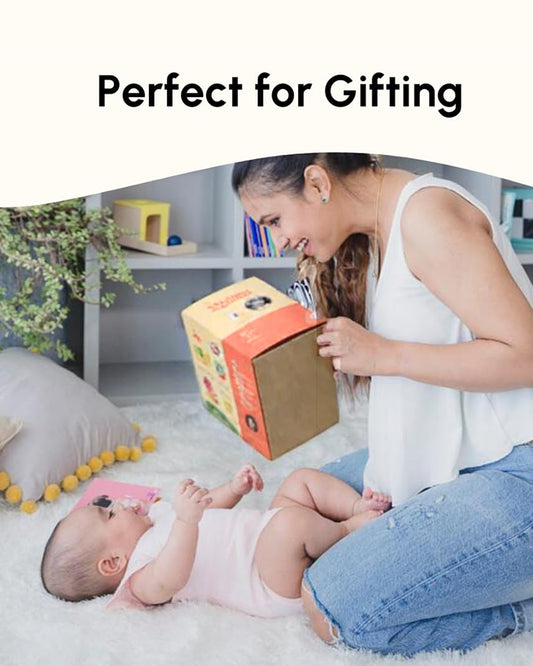 Curious Cub Geometric Wooden Rattle Toy-Builds Hand Eye Coordination-3M+