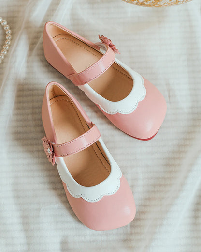 NINO BELLO Pink Flower Velcro Bellies-For Infants