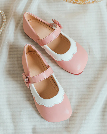 NINO BELLO Pink Flower Velcro Bellies-For Infants