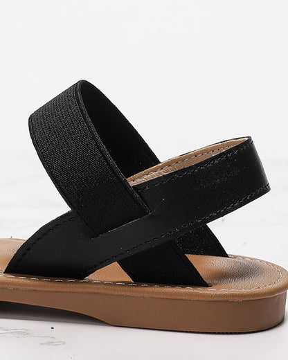 NINO BELLO Black Glitter Velcro Sandal-For Infants