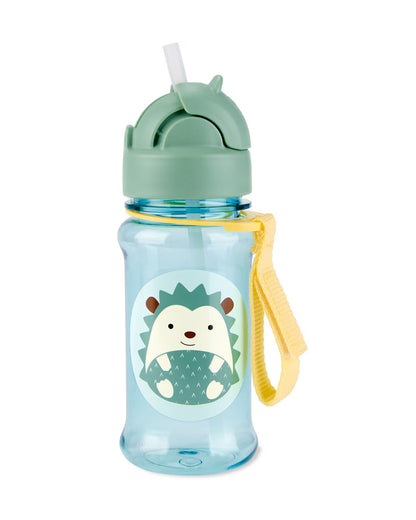 Skip Hop Zoo Tritan Renew Straw Bottle-Hedgehog-BPA Free-12M+