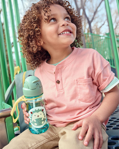 Skip Hop Zoo Tritan Renew Straw Bottle-Hedgehog-BPA Free-12M+