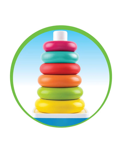 Chicco S2P Ring Tower-Shape Sorter & Stacker-6 Coloured Rings-Learning & Educational Toys-9M+