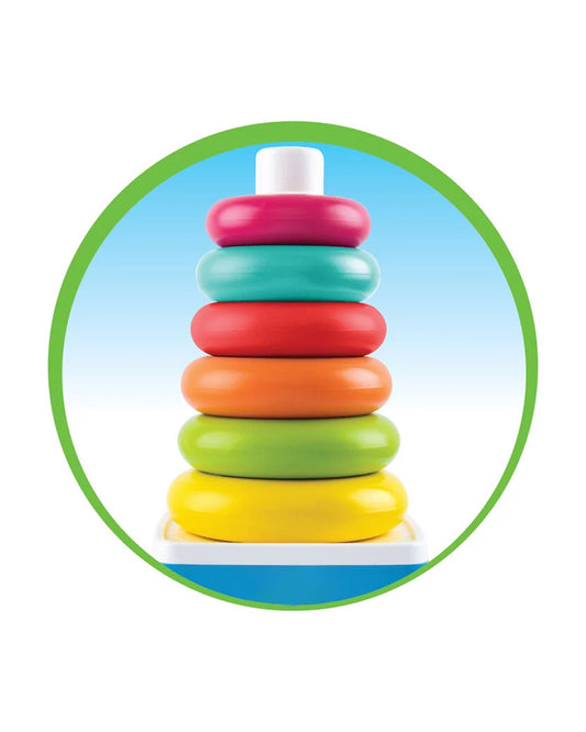 Chicco S2P Ring Tower-Shape Sorter & Stacker-6 Coloured Rings-Learning & Educational Toys-9M+