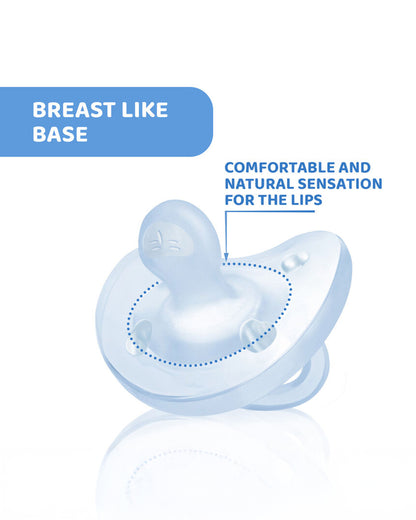 Chicco PhysioForma Soft Soother Blue-Orthodontic Pacifier-2 to 6M-Pack of 2
