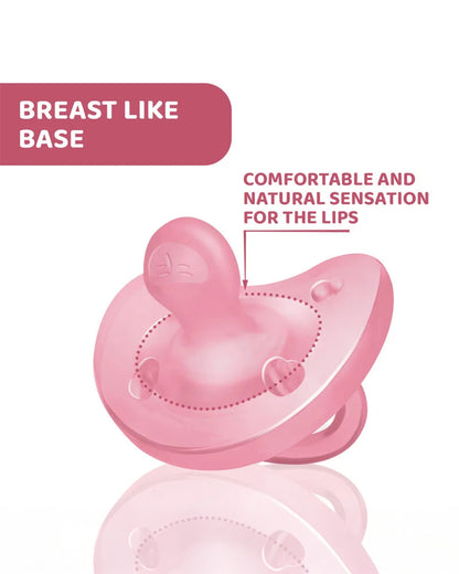 Chicco PhysioForma Soft Soother Pink-Orthodontic Pacifier-6 to 16M-Pack of 2