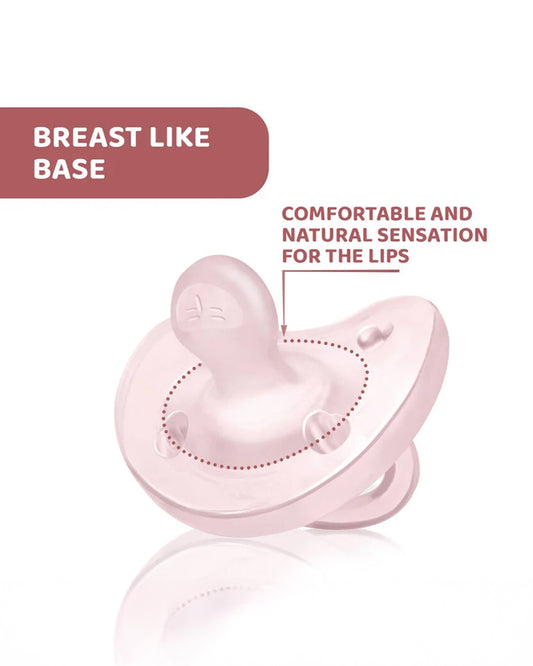 Chicco PhysioForma Soft Soother Pink-Orthodontic Pacifier-2 to 6M-Pack of 2