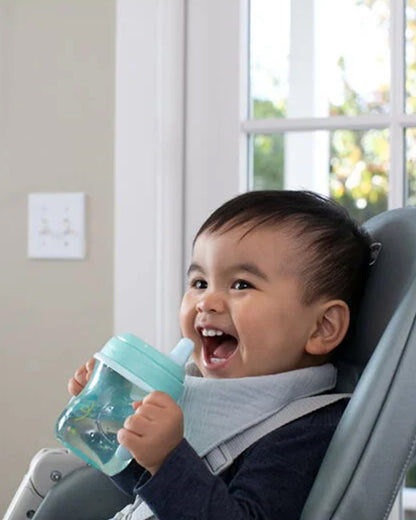 Chicco Training Cup-Ergonomic Design-Easy Grip-Spout Sipper-Teal-6M+