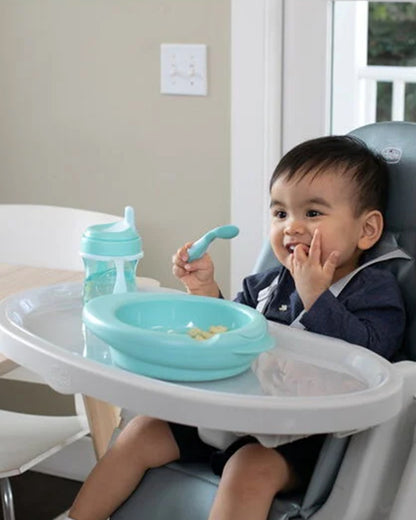 Chicco Training Cup-Ergonomic Design-Easy Grip-Spout Sipper-Teal-6M+