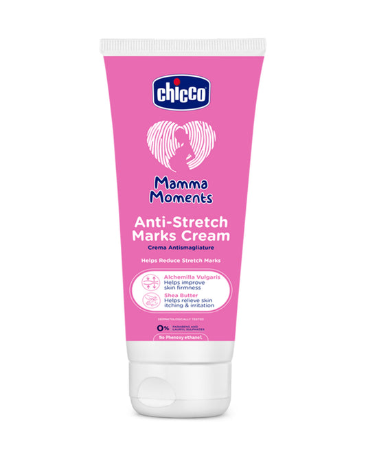 Chicco Mamma Moments Stretch Marks Cream-With Shea butter & Alchemilla-Vulgaris-Pregnancy & Breastfeeding Safe