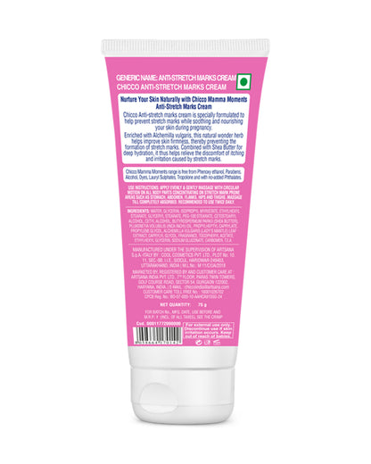 Chicco Mamma Moments Stretch Marks Cream-With Shea butter & Alchemilla-Vulgaris-Pregnancy & Breastfeeding Safe