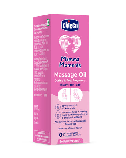 Chicco Mamma Moments Massage Oil-With Avocado & Vitamin E Formula-Pregnancy & Breastfeeding Safe