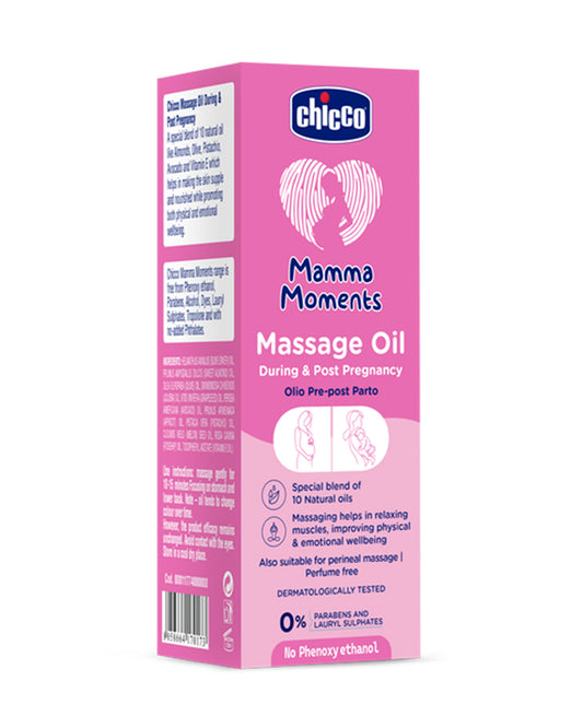 Chicco Mamma Moments Massage Oil-With Avocado & Vitamin E Formula-Pregnancy & Breastfeeding Safe