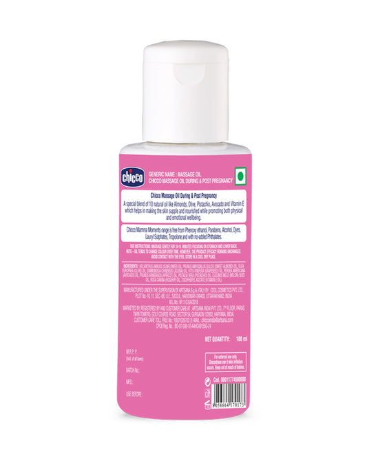 Chicco Mamma Moments Massage Oil-With Avocado & Vitamin E Formula-Pregnancy & Breastfeeding Safe